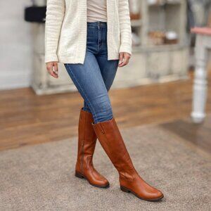 INC International Concepts Women's Brown Leather Knee-High Boots